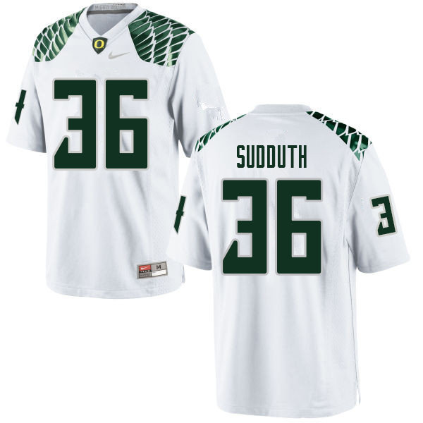 Men #36 Charles Sudduth Oregn Ducks College Football Jerseys Sale-White